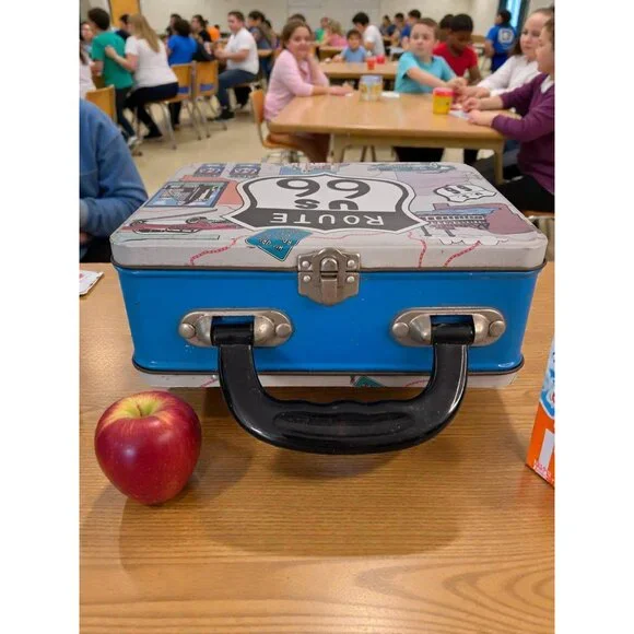 Vintage 2000 Retro Historic US Route 66 Metal Lunchbox Nostalgic Americana Colle - Picture 8 of 11